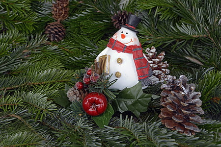 snowman bauble and pinecones thumbnail