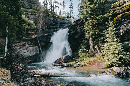 time lapse photography of waterfalls thumbnail