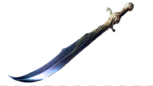 Sword Talwar , swords, brown and gray handled sword illustration PNG clipart