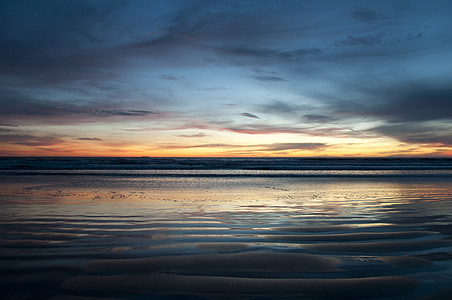 photograph of sea during golden hour thumbnail