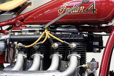 red and black Indian 4 motorcycle thumbnail