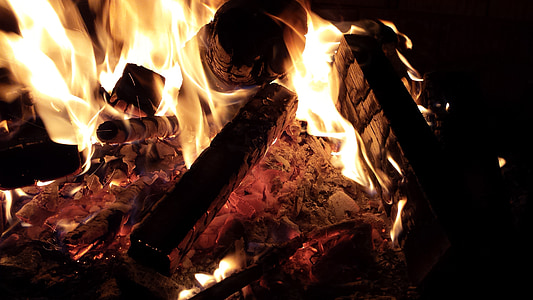 lighted bonfire close-up photo thumbnail