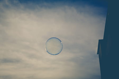 clear bubble on sky under white clouds at daytime thumbnail
