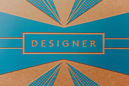 Designer work flow chart on a blue background thumbnail