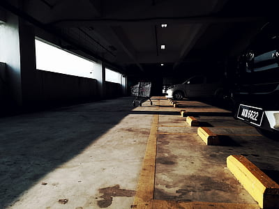 grocery cart on parking lot thumbnail
