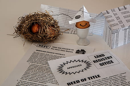 white printed paper near egg lamp decor thumbnail