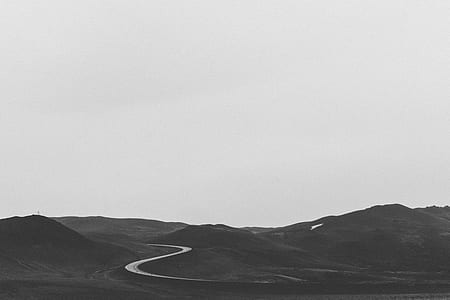 gray scale photography of mountains thumbnail