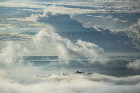 high-ground photo of white clouds thumbnail