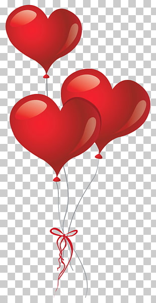 Heart Balloon , Heart Balloons , three red heart balloons PNG clipart