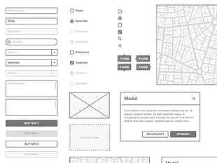 Basic Wireframe Kit sketch file sketch file