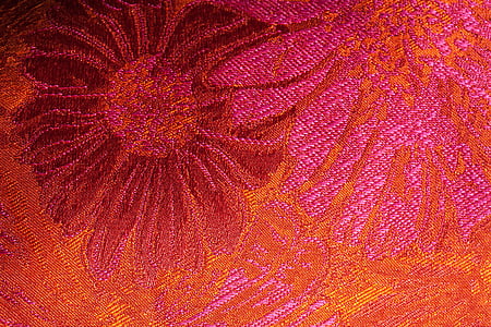 close-up photo of red and pink floral cloth thumbnail