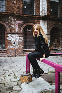 Portrait of young woman on the street thumbnail