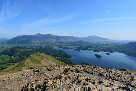 body of water across mountain thumbnail