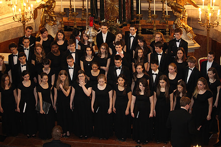 choir standing on stage thumbnail