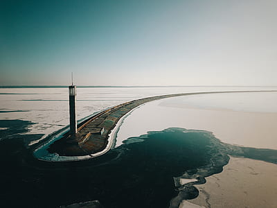 high angle photo of lighthouse thumbnail