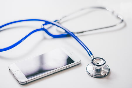 silver iPhone 6 and blue stethoscope thumbnail