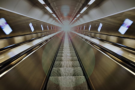 time lapse photo of escalator thumbnail