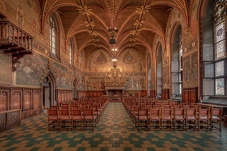 chapel with brown wooden chair lot thumbnail