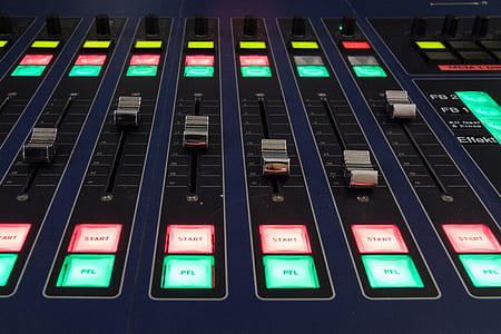 blue and black lighted sound mixer thumbnail