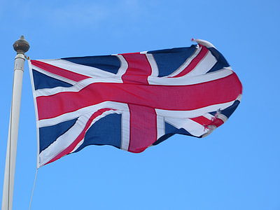 United Kingdom flag on pole thumbnail