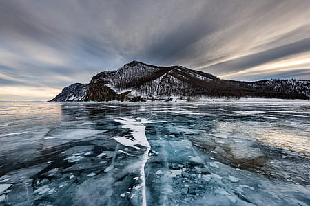 frozen body of water leading to island thumbnail