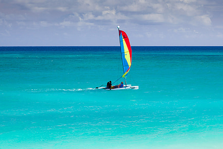 people on sailing boat above body of water thumbnail