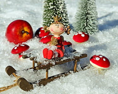 woman riding snow sled thumbnail