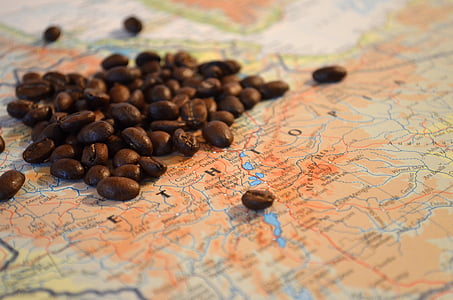 coffee beans on map thumbnail