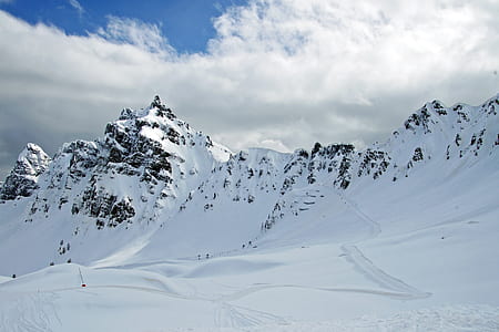 cold, snow, landscape, mountains thumbnail