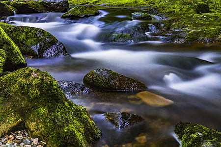 time lapse photography of streaming water in river thumbnail