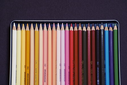 assorted-color color pencil set with case thumbnail