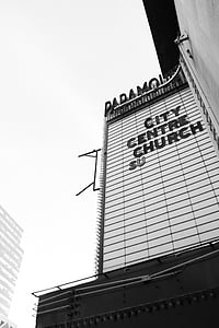 grayscale photography of City Centre Church SU thumbnail