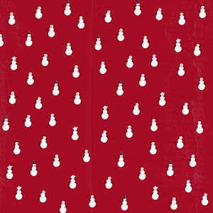 red and white snowman print cloth thumbnail