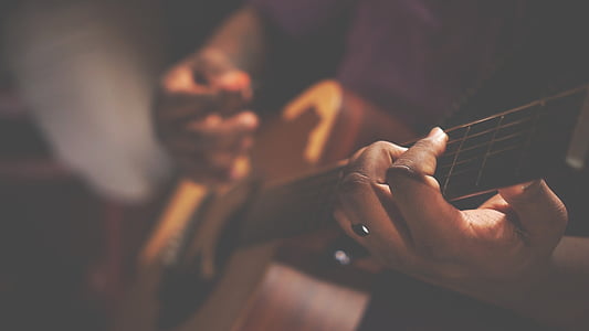 photo of person playing acoustic guitar thumbnail