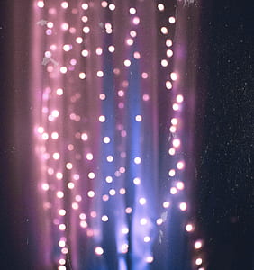 white and purple photography of bokeh thumbnail