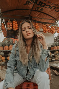 woman sitting on plastic crate thumbnail