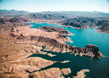 aerial photography of beige mountain thumbnail