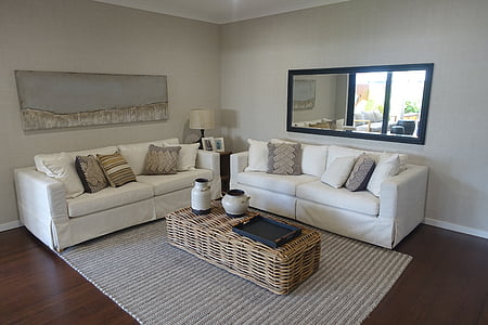 white and brown living room furniture set thumbnail
