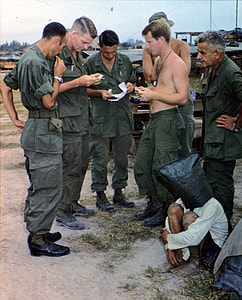  Alleged Viet Cong activist, captured during an attack on an American outpost during Vietnam War thumbnail
