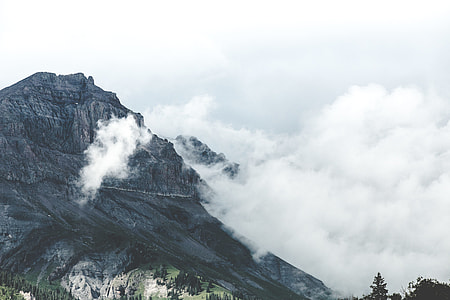 mountain covered with fog thumbnail