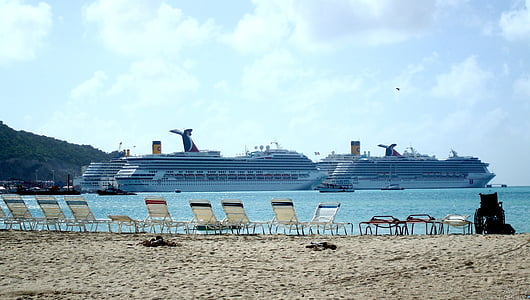 sunloungers near seashore thumbnail