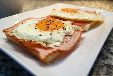 sandwich with fried egg and ham thumbnail
