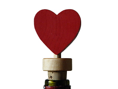 red and beige heart bottle stopper thumbnail