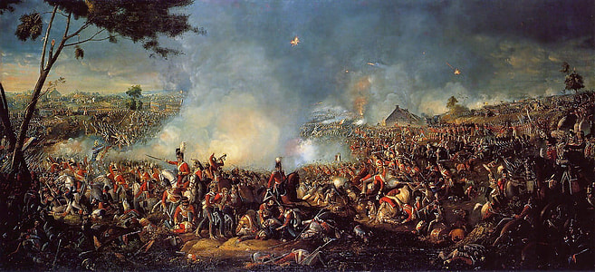 Armies Clashing at the Decisive Battle of Waterloo during the Napoleonic Wars thumbnail