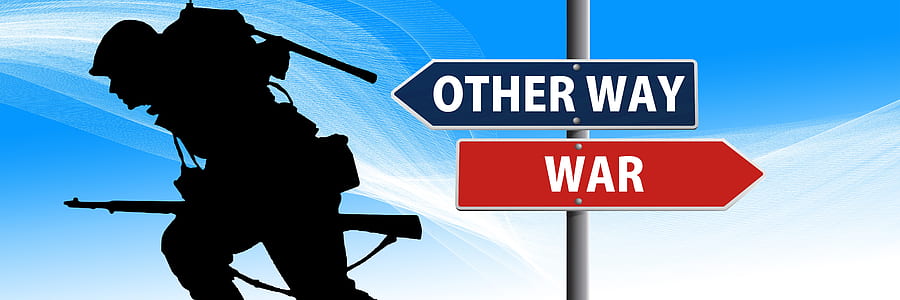 other way and war road sign illustration thumbnail