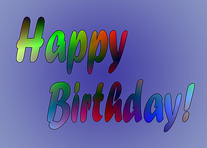 green, red, and blue happy birthday! illustration thumbnail