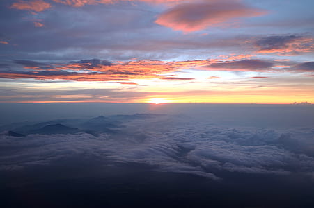sea of clouds during golden hour thumbnail