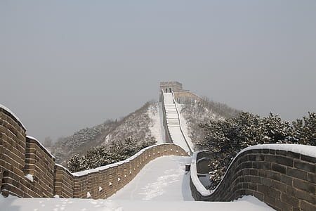 Great Wall of China covered by snow thumbnail