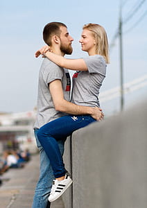 woman hugging man during daytime thumbnail
