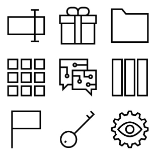 Essential Web 3 svg vector icon sets
